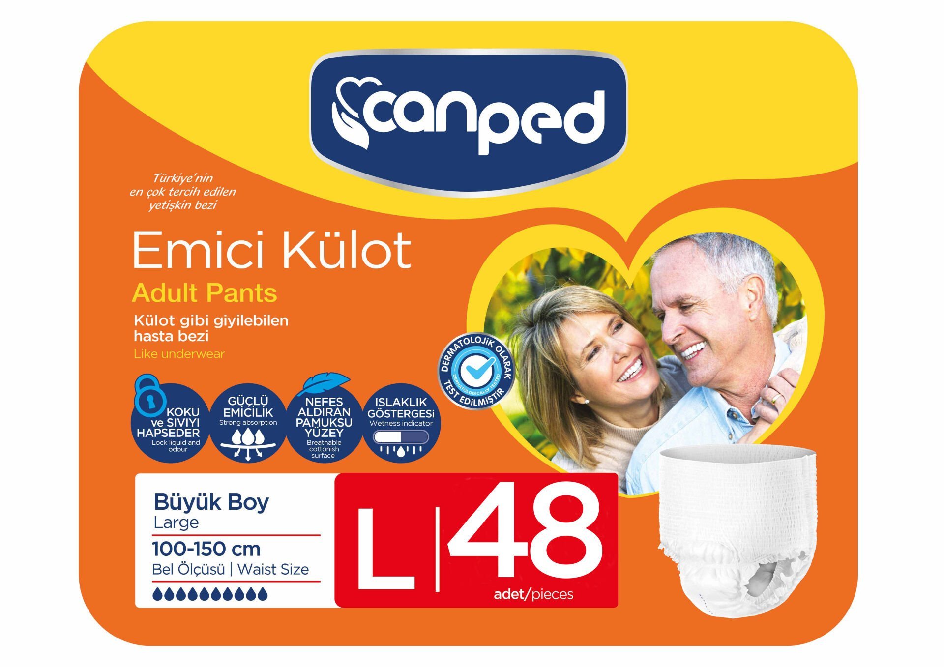 Canped Emici Külot Büyük (L) 48 Adet (2X24)