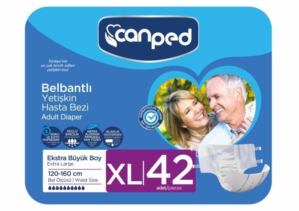 Canped Belbantlı Hasta Bezi Extra Büyük (XL) 42 Adet  (7X6)