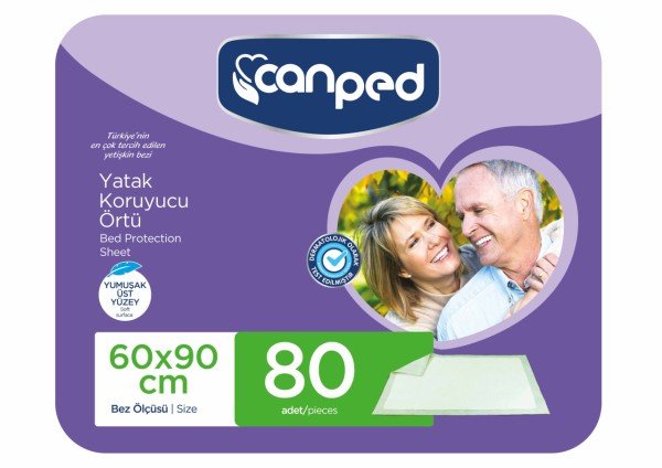 Canped Yatak Koruyucu Örtü 60x90cm (80 Adet) (10X8)