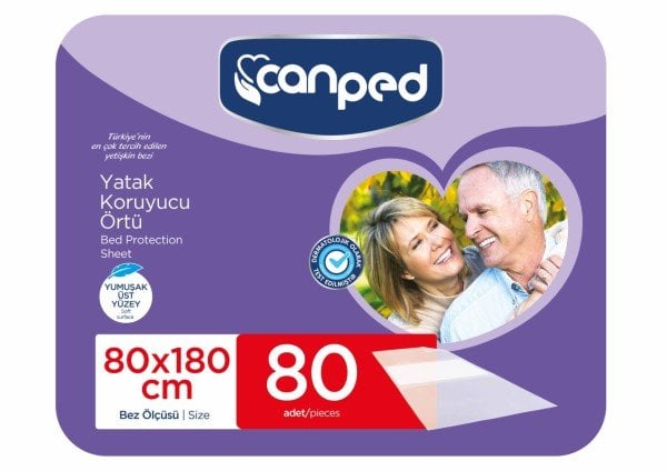 Canped Yatak Koruyucu Örtü 80x180 cm (80 Adet) (10X8)