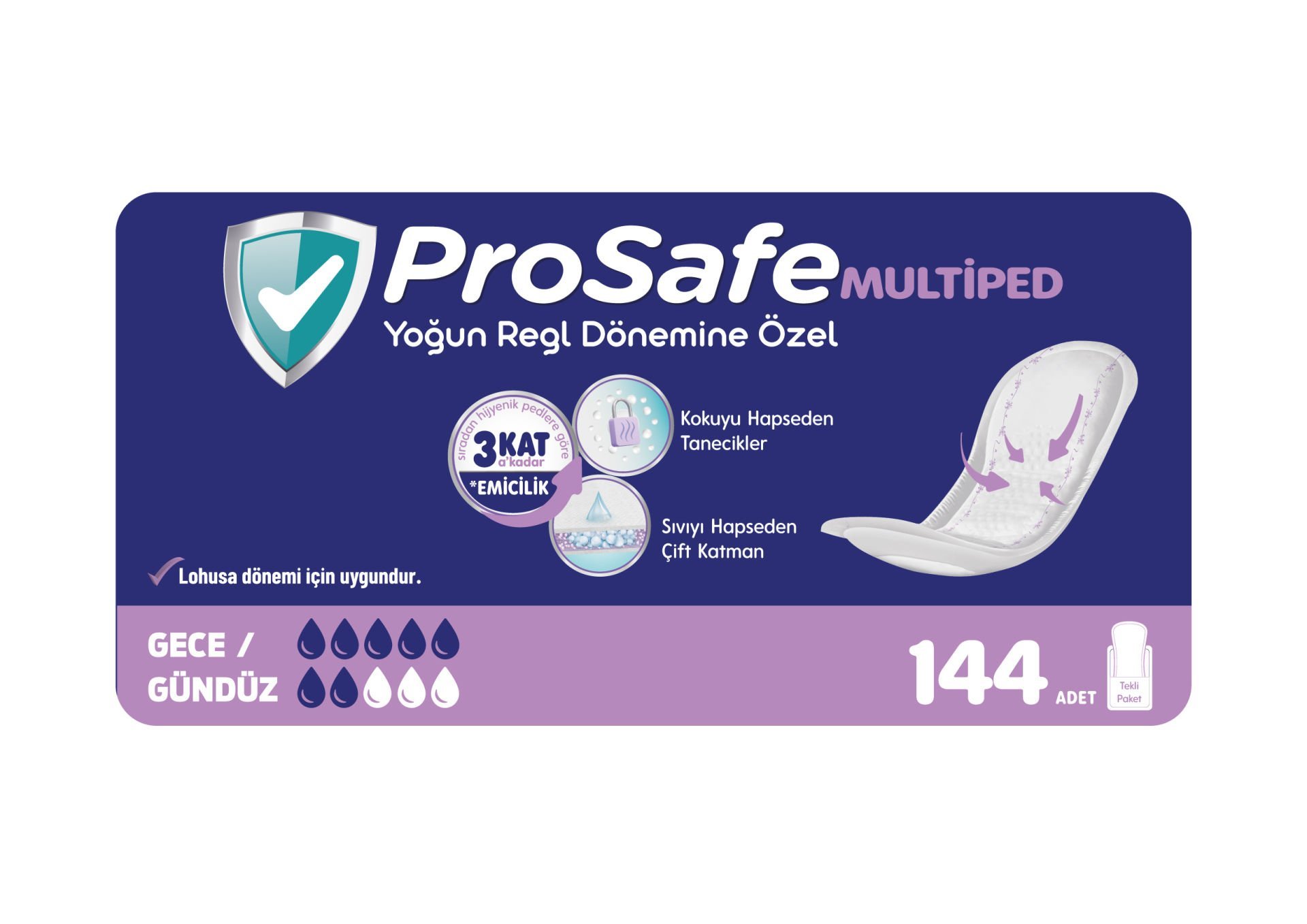 Prosafe Multiped Gece Gündüz  144 Adet (12X12)