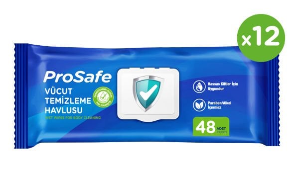 Prosafe Vücut Temizleme Havlusu 12 Paket (576 Yaprak)